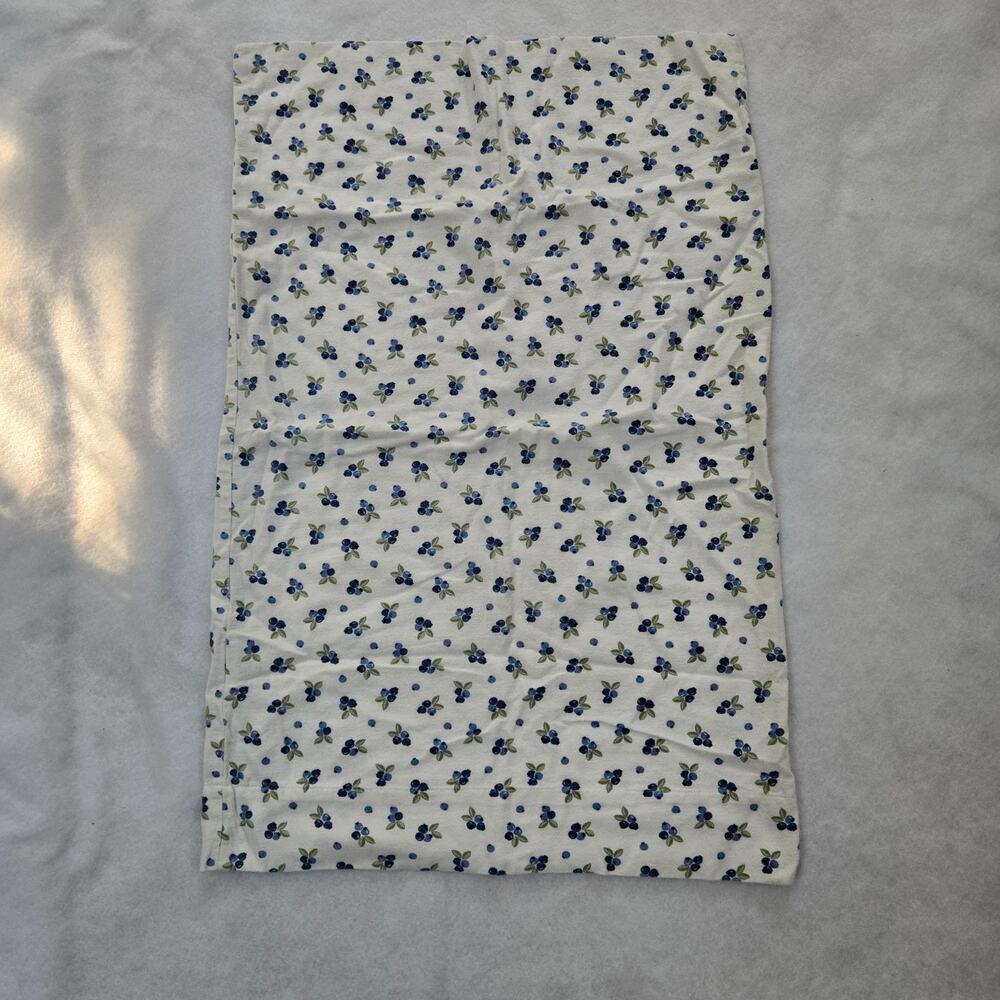 L.L. Bean Flannel Pillowcase, Standard Size, Maine Blueberries, 100% Cotton